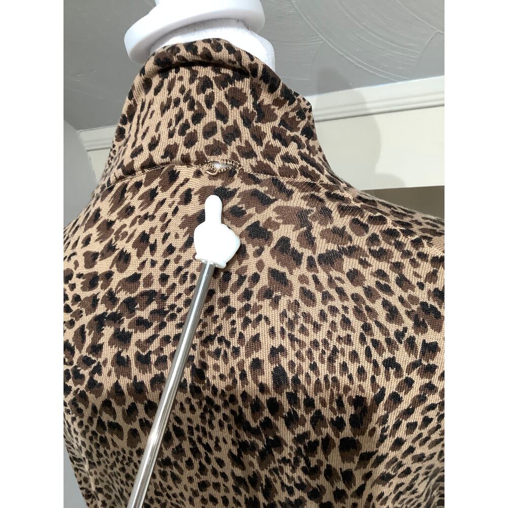 Talbots Women's Vintage XL Cheetah Print Turtleneck – Mobwife, Luxe, Statement - Picture 6 of 9